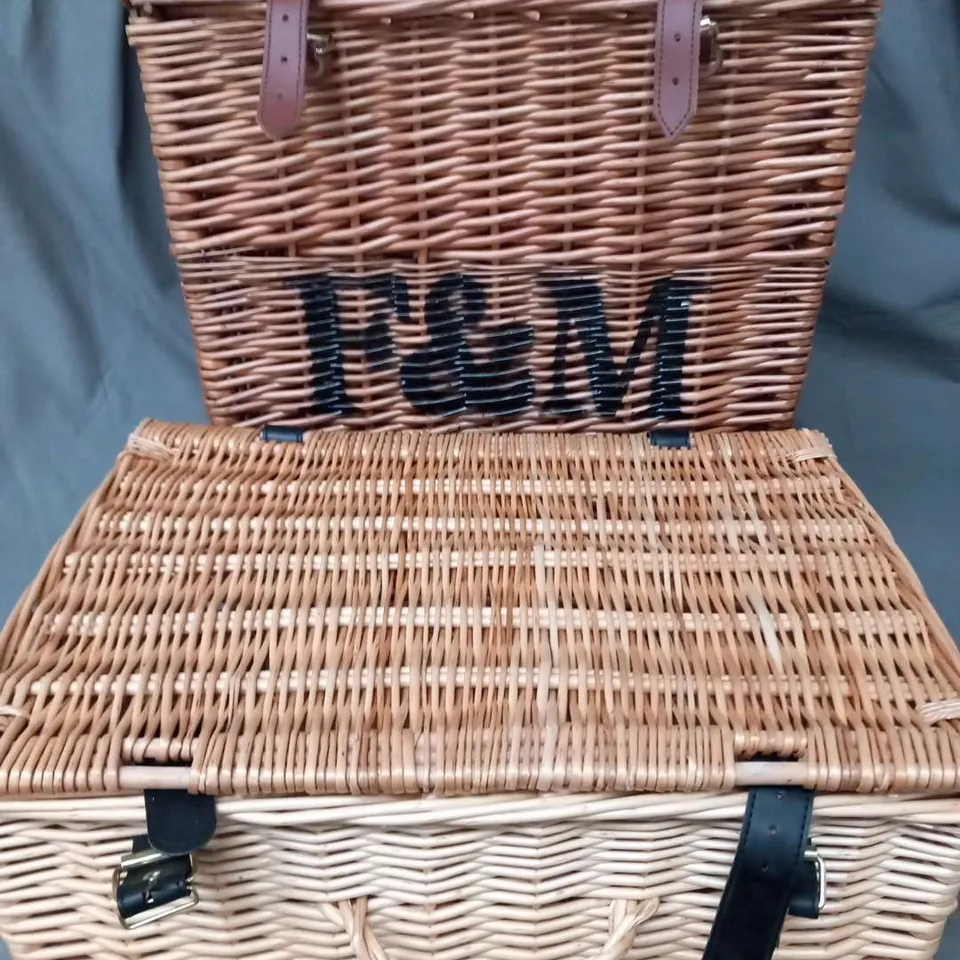 TWO ASSORTED WICKER HAMPERS