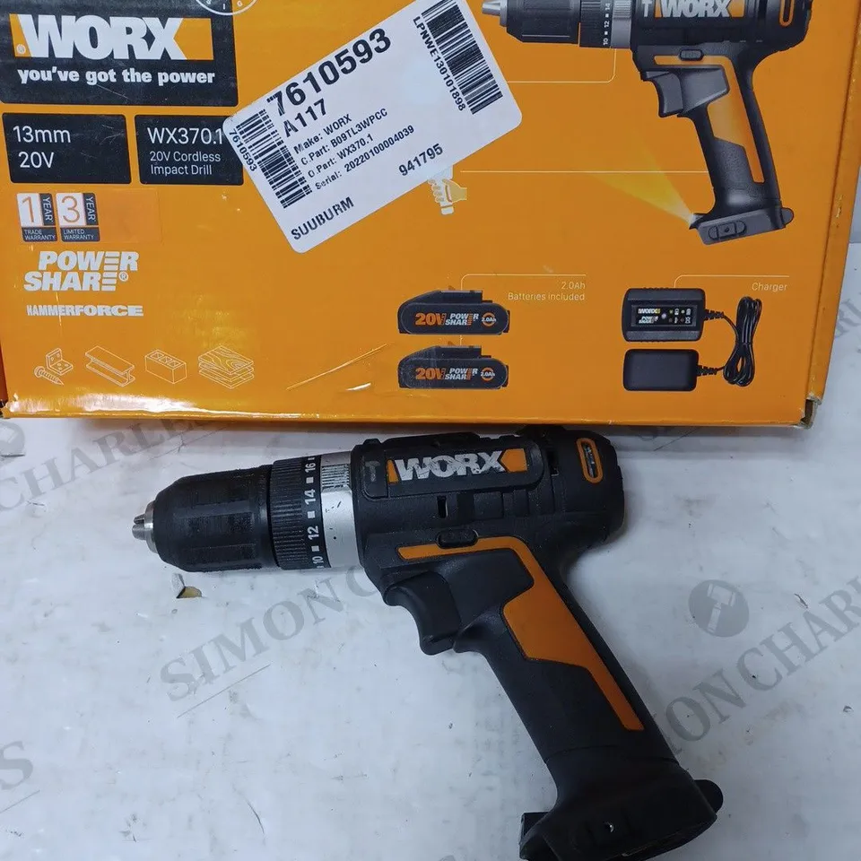 WORX 13MM 20V CORDLESS IMPACT DRILL