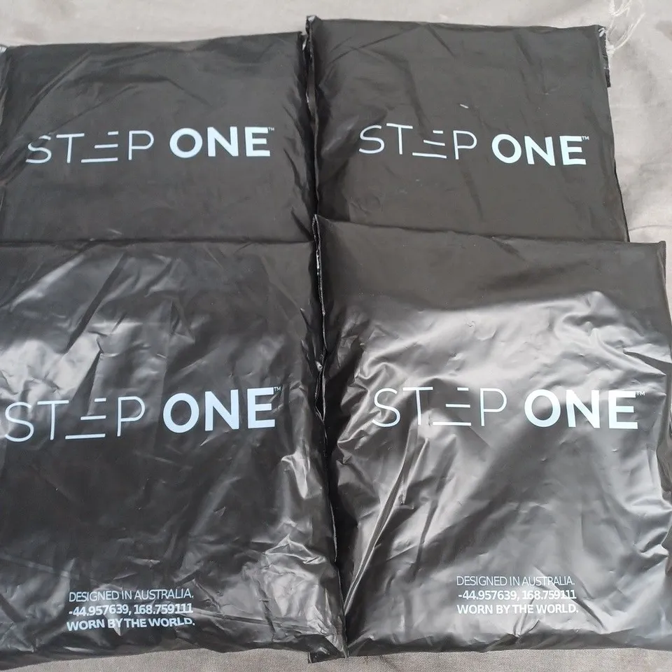4 X STEPONE BOXER BRIEFS, BLACK - SIZE XL 