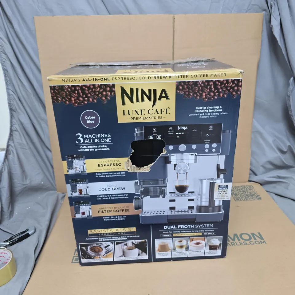NINJA LUXE CAFÉ PREMIER SERIES ALL-IN-ONE ESPRESSO, COLD BREW & FILTER COFFEE MAKER – BOXED