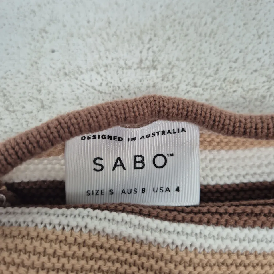 SABO STRIPED KNITWEAR – UK 8 (AUS 8, USA 4) DESIGNED IN AUSTRALIA