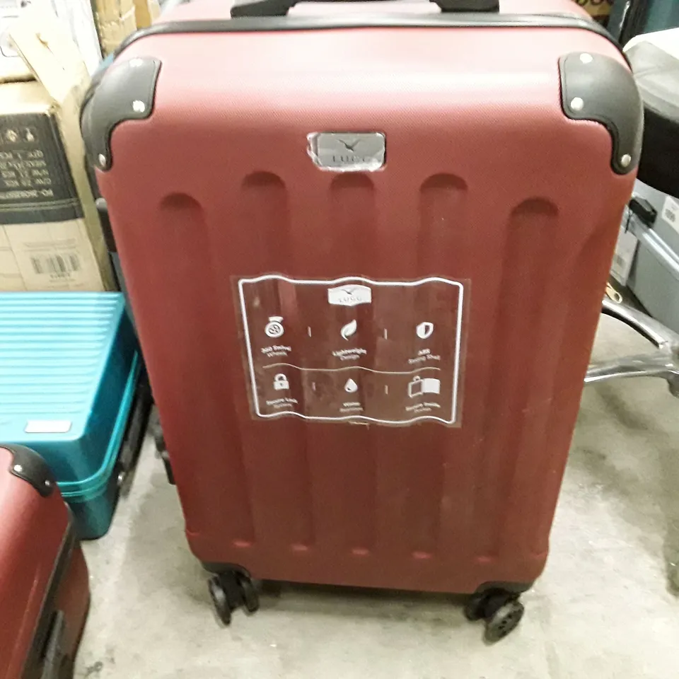 UNBOXED KEPLIN LUGG BIG SIZE TRAVEL LUGGAGE WITH WHEELS SECURE LOCK SYSTEM RED COLOUR 