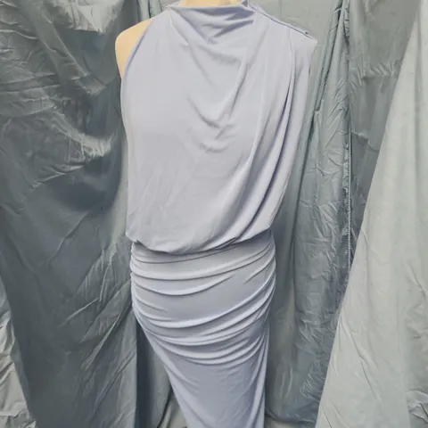 CLUB L LONDON POWDER BLUE HIGH-NECK MAXI DRESS – UK 8 (EU 36, US 4)