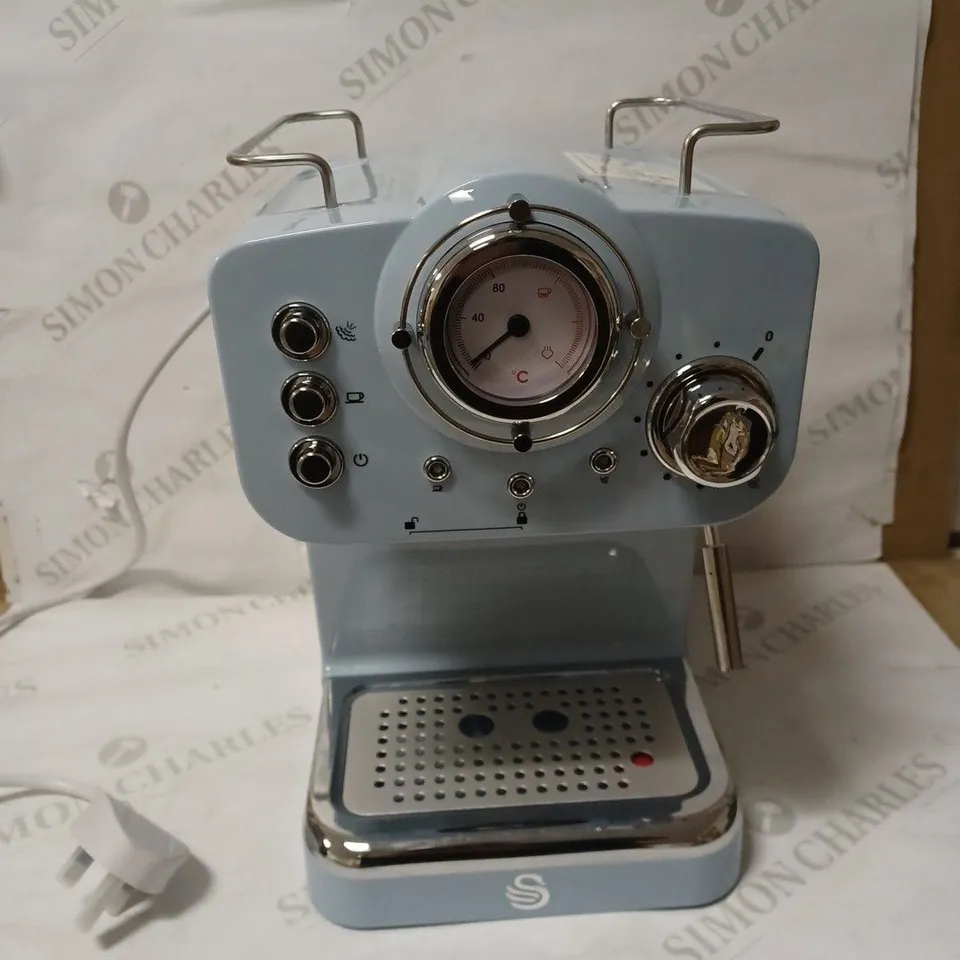 SWAN RETRO ESPRESSO COFFEE MACHINE - BLUE