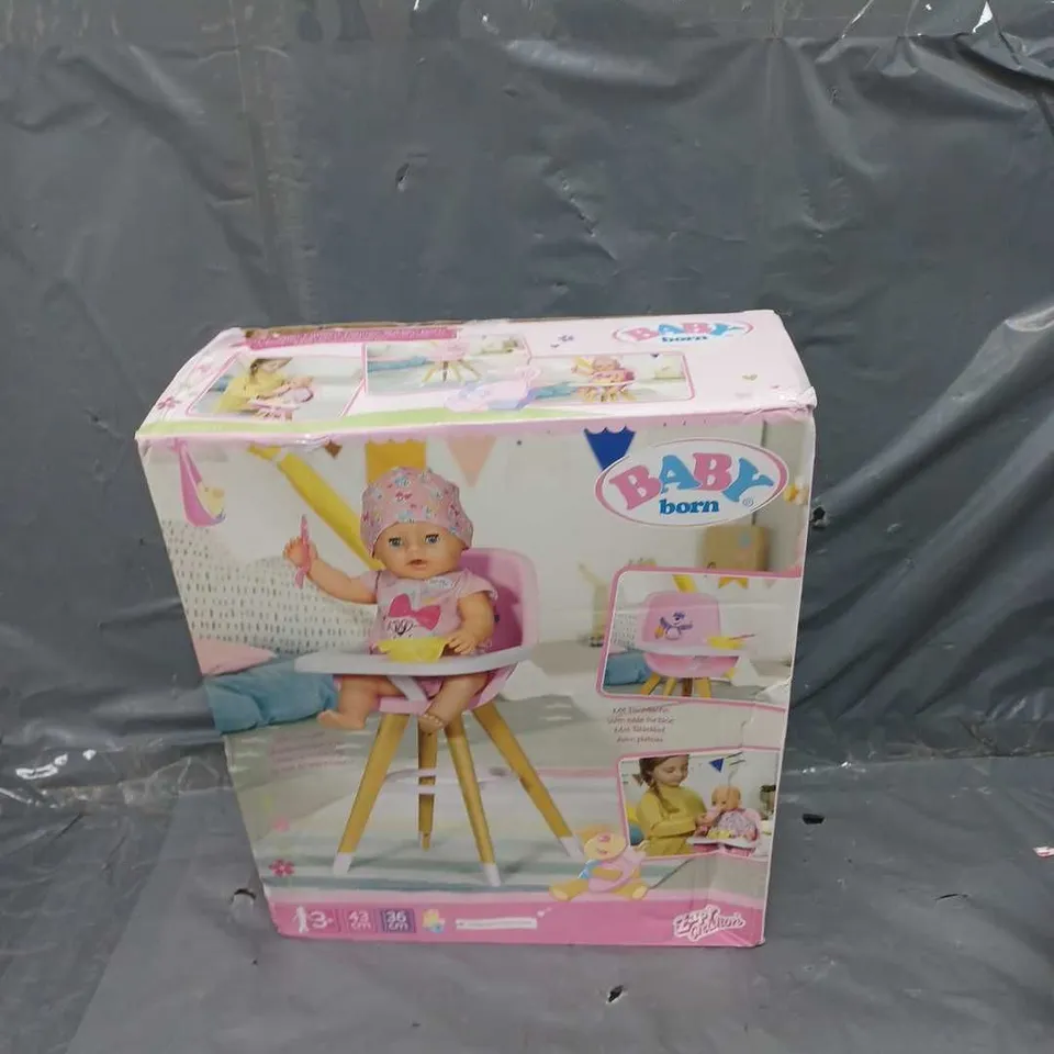 BOXED BABY BORN HIGH CHAIR  RRP £28.99