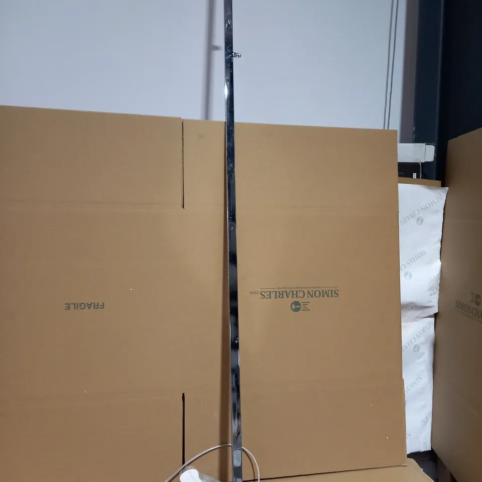 DAR UNION CHROME FINSIHED FLOOR LAMP 