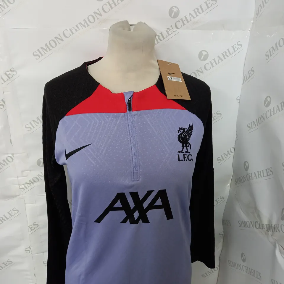 LIVERPOOL FC 1/2 ZIP TRAINING TOP SIZE 12