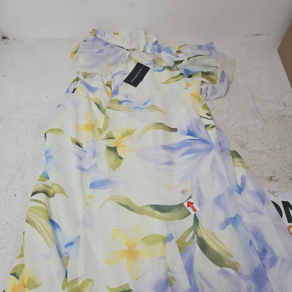 KALEIDOSCOPE FLORAL PRINT MIDI DRESS - 14
