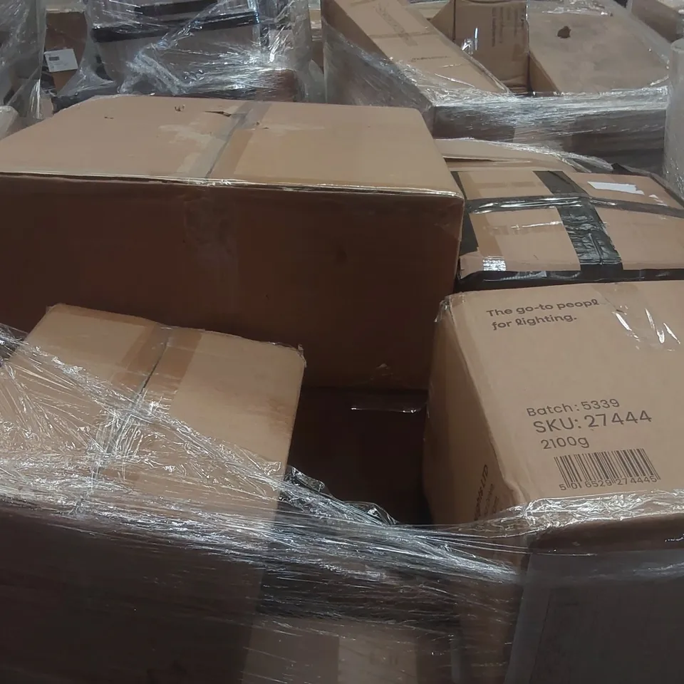PALLET CONTAINING A VERY LARGE QUANTITY OF ASSORTED DESIGNER LIGHTING PRODUCTS