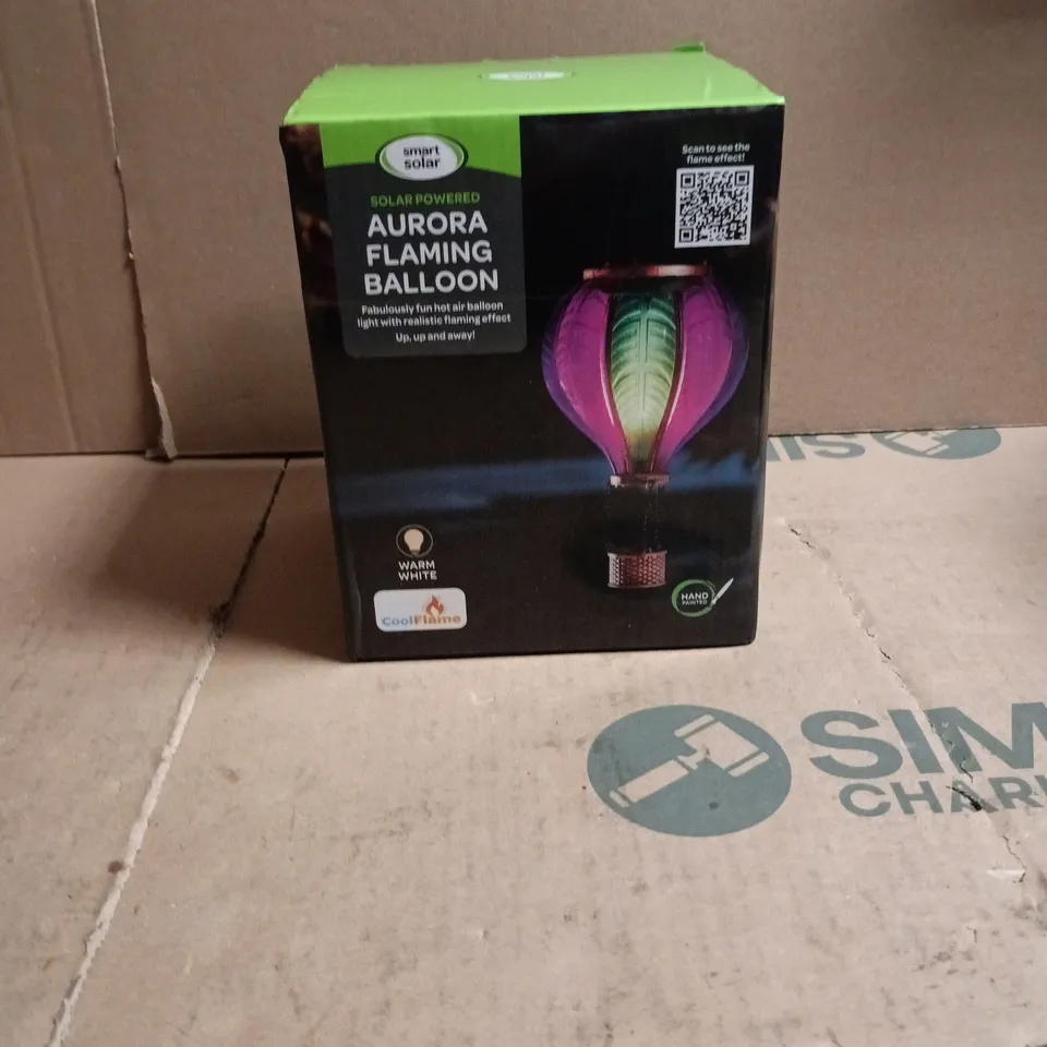 SOLAR SMART SOLAR POWERED AURORA FLAMING BALLOON BOXED