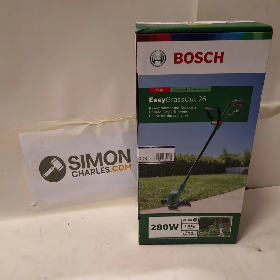 BOSCH EASYGRASSCUT 26 CORDED GRASS TRIMMER – 280W, BOXED