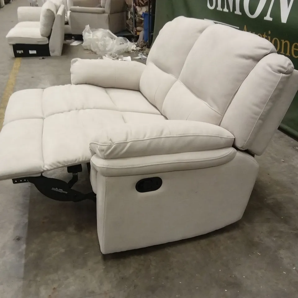 ALBION CHENILLE 2 SEATER HIGH BACK MANUAL RECLINER SOFA RRP £579
