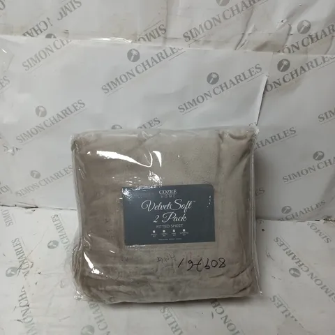 COZEE HOME SUPER SOFT 2-PACK SHEETS - LIGHT TAUPE - KINGSIZE