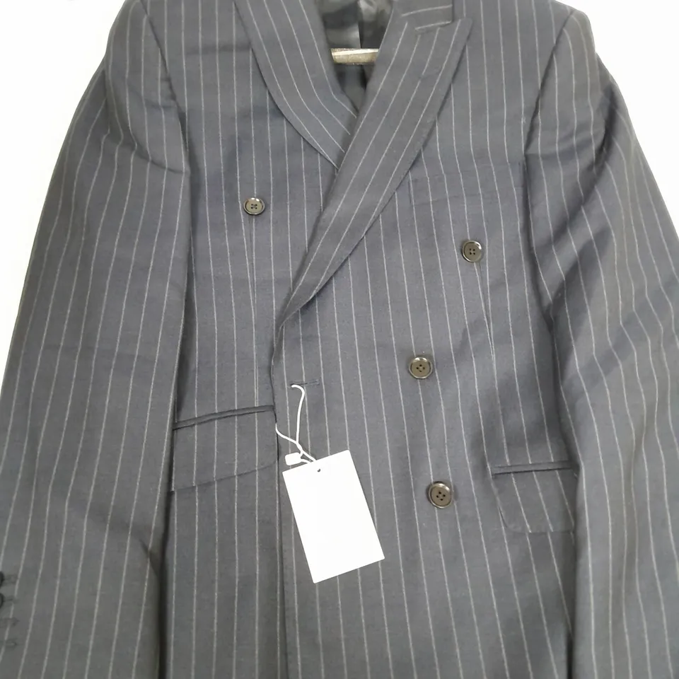 HAWES & CURTIS SLIM FIT CHALK STRIPE BLAZER IN NAVY - 40R
