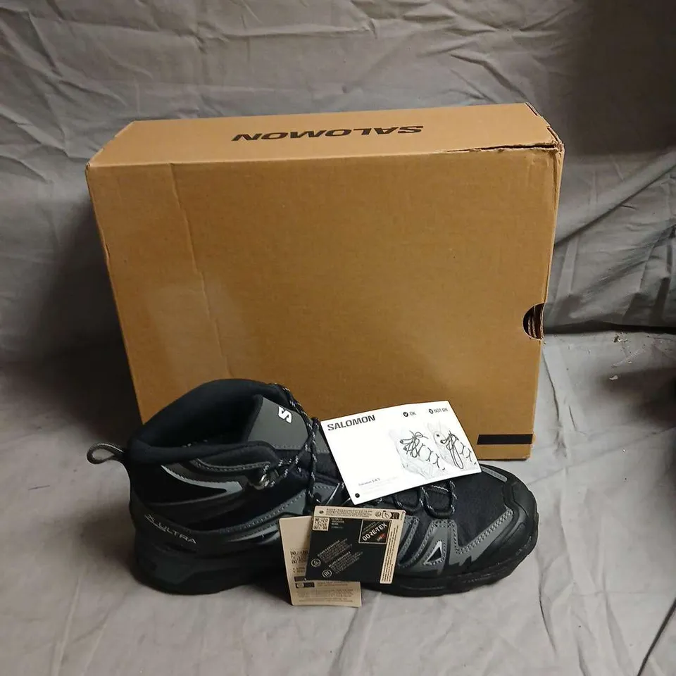 SALOMON HIKING BOOTS – BLACK & GREY - SIZE UK 8.5