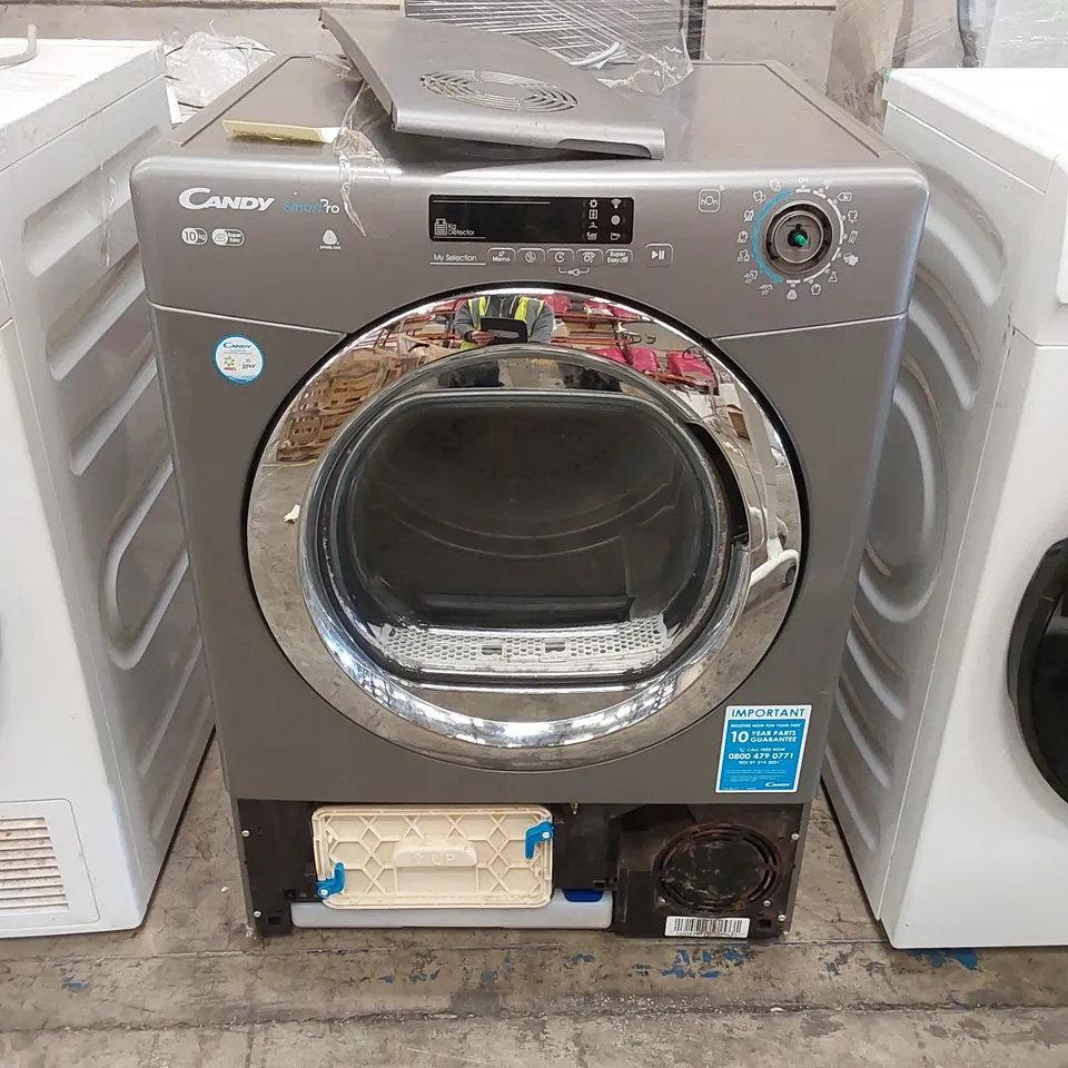 CANDY SMART PRO WIFI FREESTANDING 10KG CONDENSER TUMBLE DRYER IN GREY, MODEL: CSOEC10DCGR