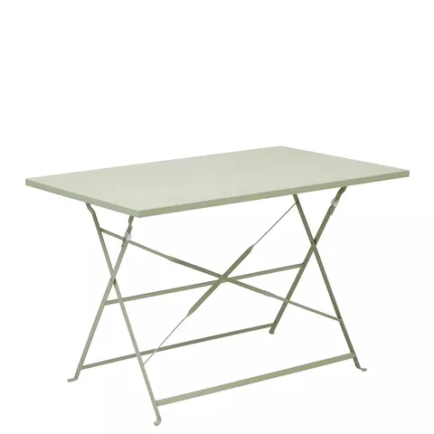 BOXED IBIZA 4-SEATER DINING SET - GREEN (JUST TABLE, MISSING CHAIRS) - COLLECTION ONLY