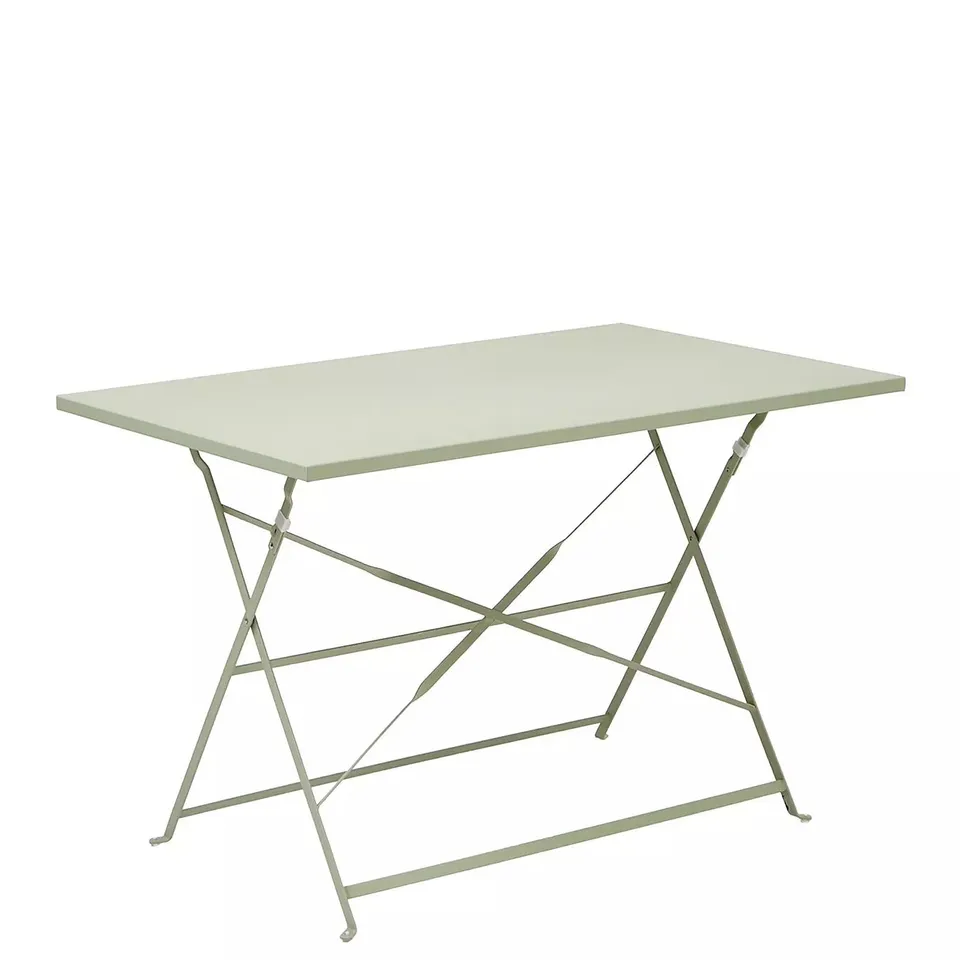 BOXED IBIZA 4-SEATER DINING SET - GREEN (JUST TABLE, MISSING CHAIRS) - COLLECTION ONLY