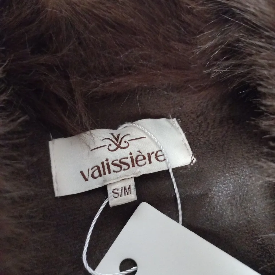 VALLISSIERE BROWN FUR COAT – WOMEN’S, SIZE S/M (VERI