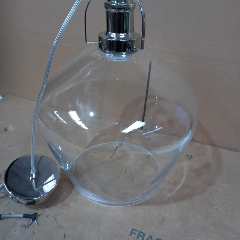 LAURA ASHLEY CEILING LIGHT WITH CLEAR GLASS SHADE 
