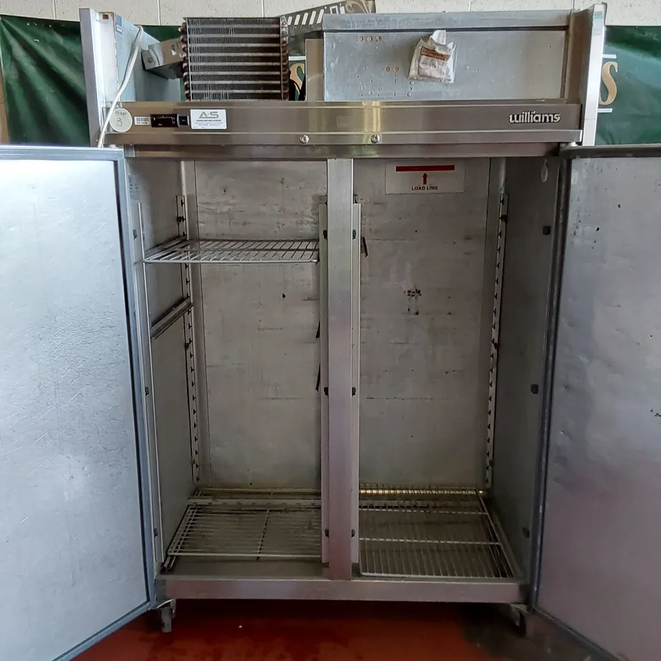 WILLIAMS HJ2SA UPRIGHT STAINLESS STEEL DOUBLE DOOR REFRIGERATOR UNIT 