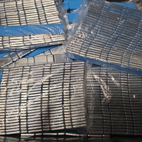 TOTE OF LARGE AMOUNT OF WHEEL BALANCING WEIGHTS 