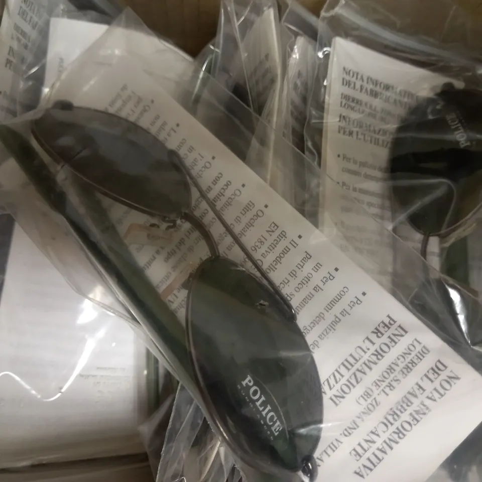 APPROXIMATELY 10 DE RIGO POLICE S2667 0568 SUNGLASSES