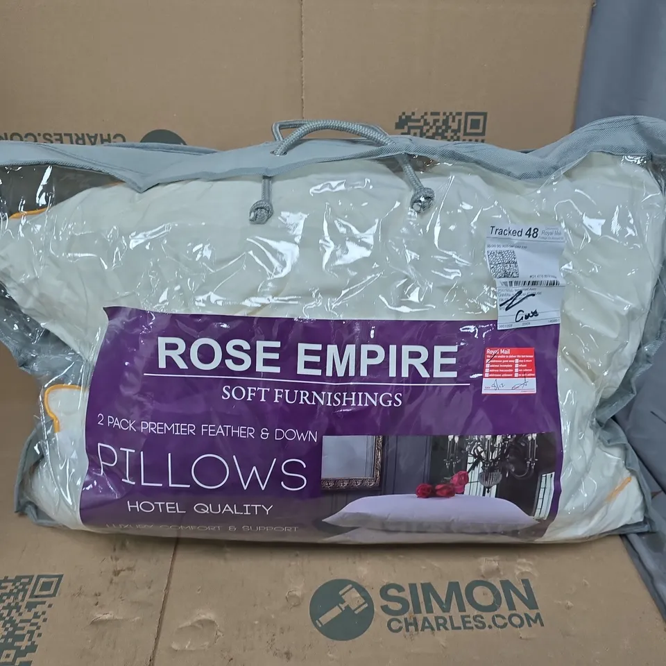 ROSE EMPIRE SET OF 2 HOTEL QUALITY PILLOWS