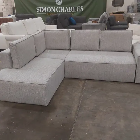 QUALITY DESIGNER BRAVE DAVE 6 SEATER CORNER SOFA BED CHENILLE