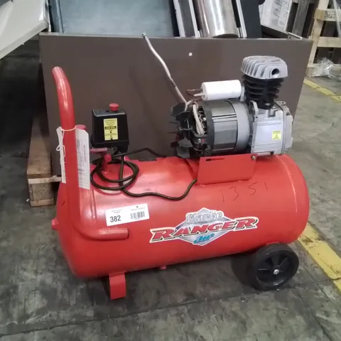 CLARKE RANGER PORTABLE AIR COMPRESSOR ON WHEEL BASE – RED