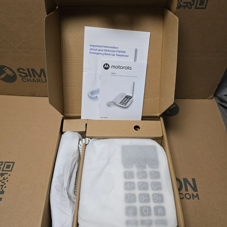 BOXED MOTOROLA FW500 EMERGENCY BACK-UP LINE TELEPHONE