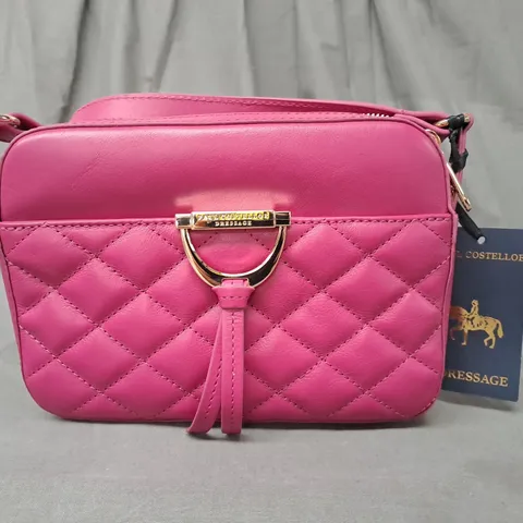 PAUL COSTELLOE DRESSAGE CROSSBODY BAG IN MAGENTA