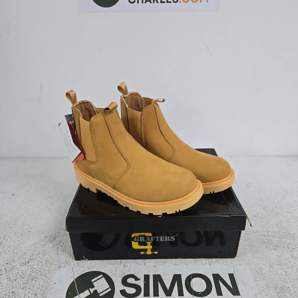 GRAFTER'S HONEY SAFETY BOOTS M808N, UK 10