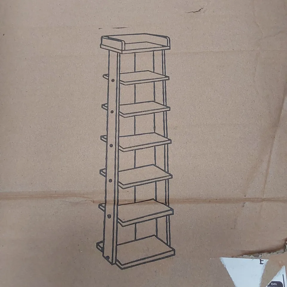 BOXED 7 PAIR SHOE RACK WHITE (1 BOX)