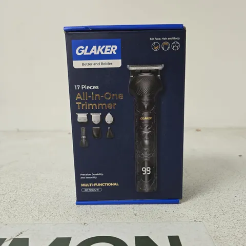 GLAKER 17-PIECE ALL-IN-ONE TRIMMER KIT – FACE, HAIR & BODY (BOXED)