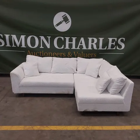 RUNE FABRIC CORNER SOFA - CREAM