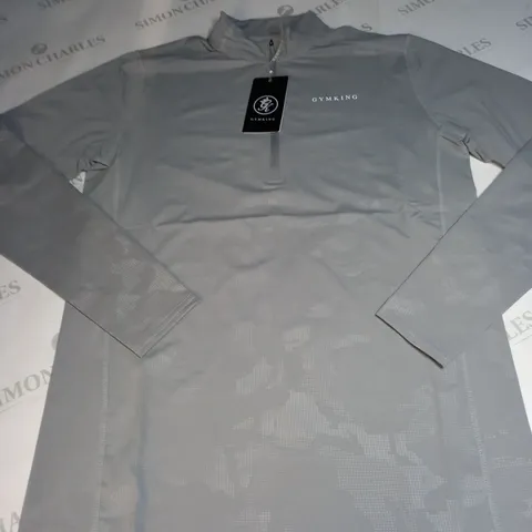GYMKING DEBOSSED 1/4 ZIP FUNNEL SHIRT SIZE S