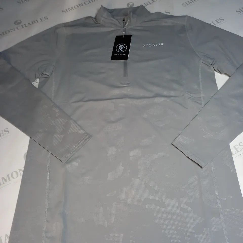 GYMKING DEBOSSED 1/4 ZIP FUNNEL SHIRT SIZE S