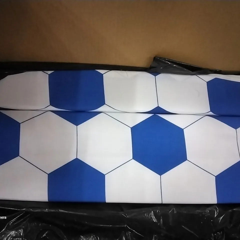 BOXED DULL SMALL SINGLE FOAM MATTRESS BLUE/WHITE
