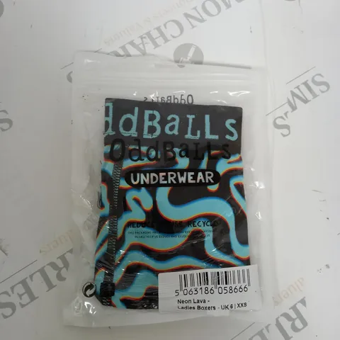ODDBALLS NEON LAVA LADIES BOXERS SIZE XXS