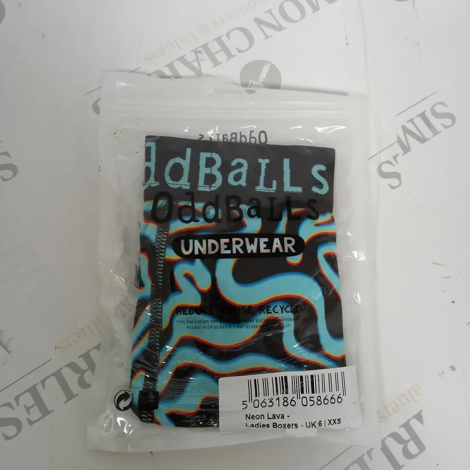 ODDBALLS NEON LAVA LADIES BOXERS SIZE XXS