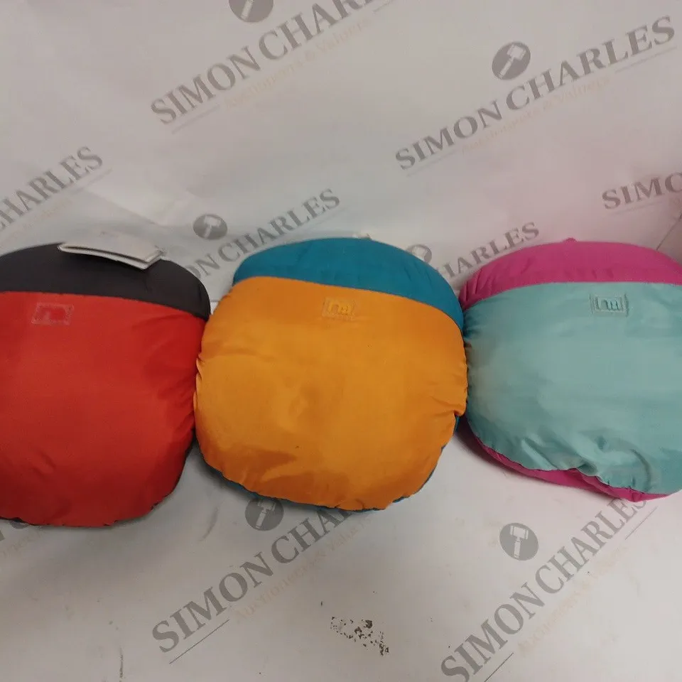 3 X MOTHERCARE COMPACT COSYTOES IN ASSORTED COLOURS 