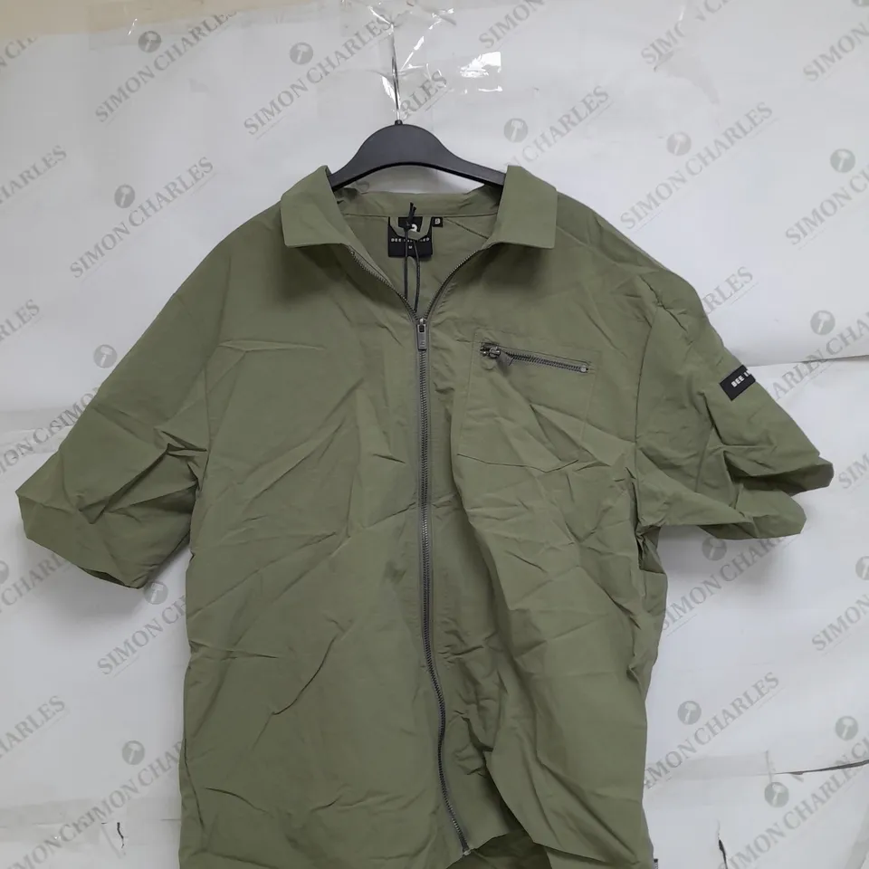 BEE INSPIRED MEDIUM KHAKI UTILITY OVERSHIRT