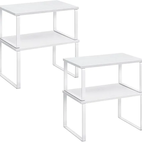 BOXED SONGMICS KITCHEN CUPBOARD ORGANISERS - WHITE