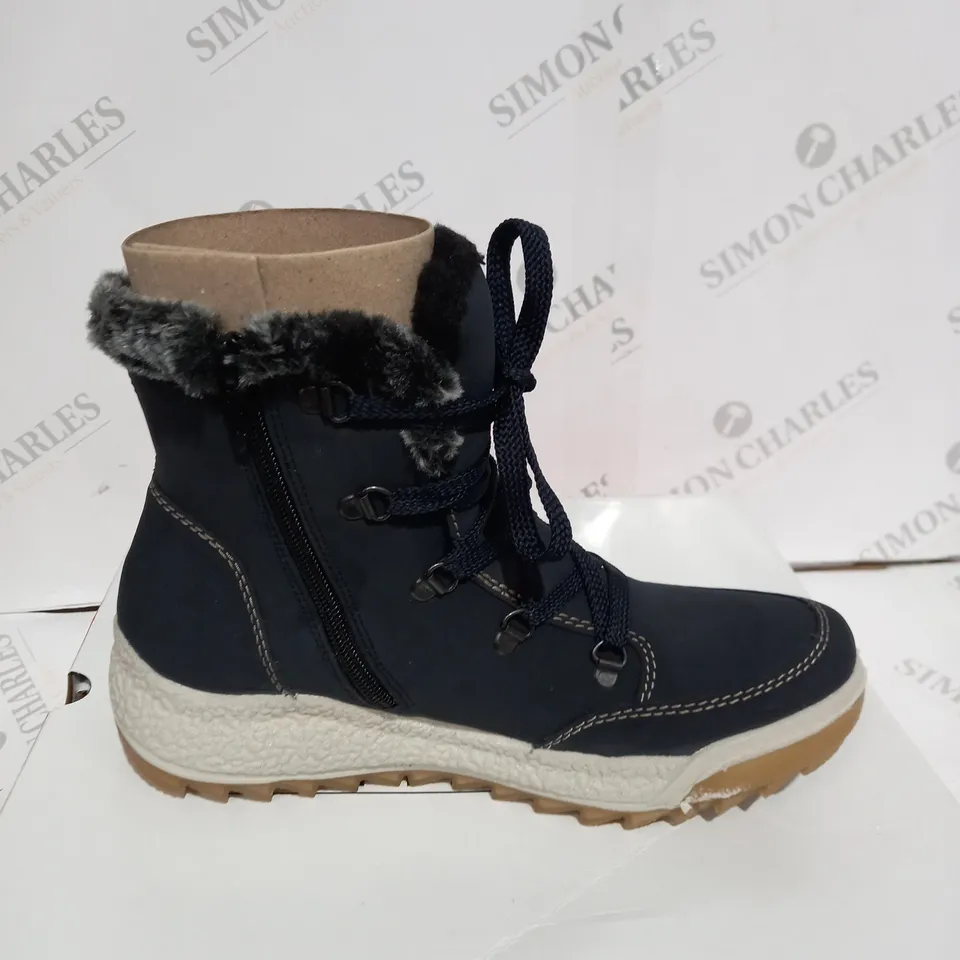 BOXED RIEKER ANTISTRESS NAVY HIKING BOOT - SIZE 6 1/2