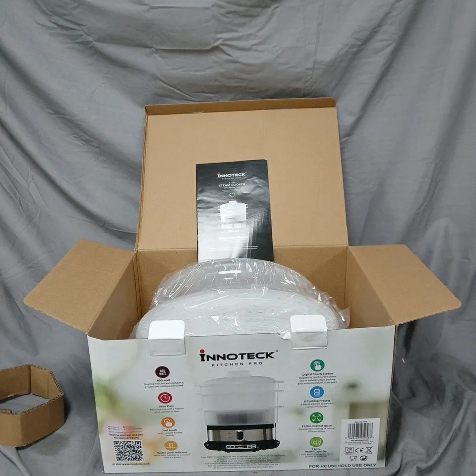 INNOTECK KITCHEN PRO 3-IN-1 STEAM COOKER WITH DIGITAL TIMER – BOXED