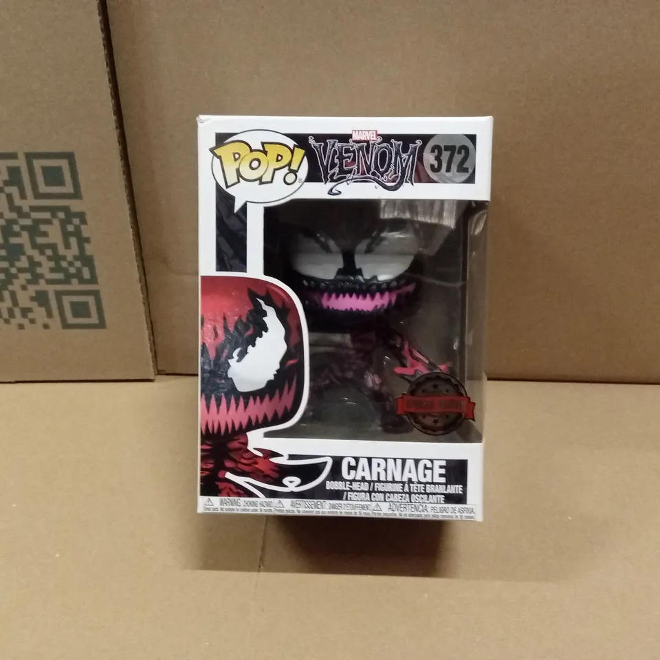 BOXED FUNKO POP MARVEL VENOM 372 CARNAGE BOBBLE-HEAD