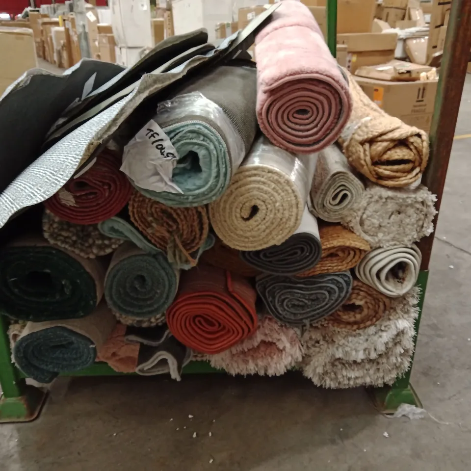 STILLAGE OF APPROXIMATELY 25 DESIGNER RUGS