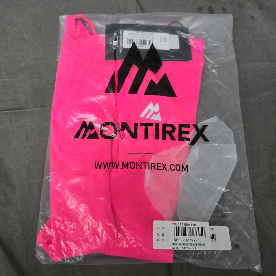 MONTIREX NEON PINK’ T-SHIRT – BOYS XL