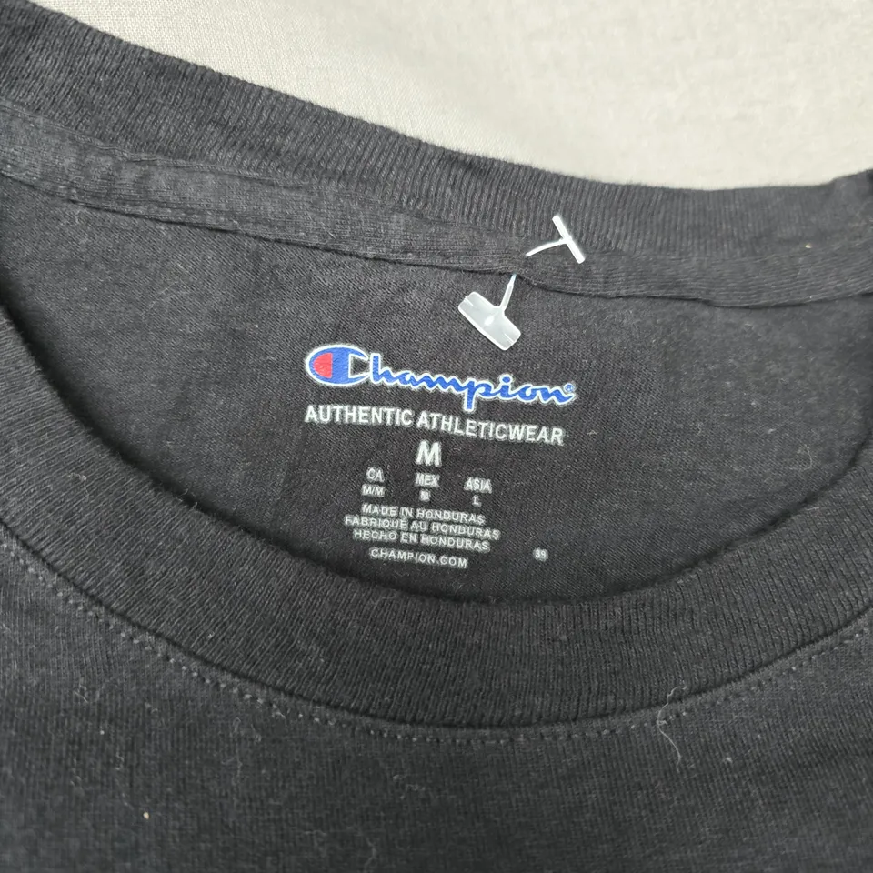 CHAMPION MEN'S BLACK T-SHIRT – SIZE M